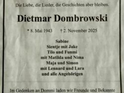 Todesanzeige Dommi